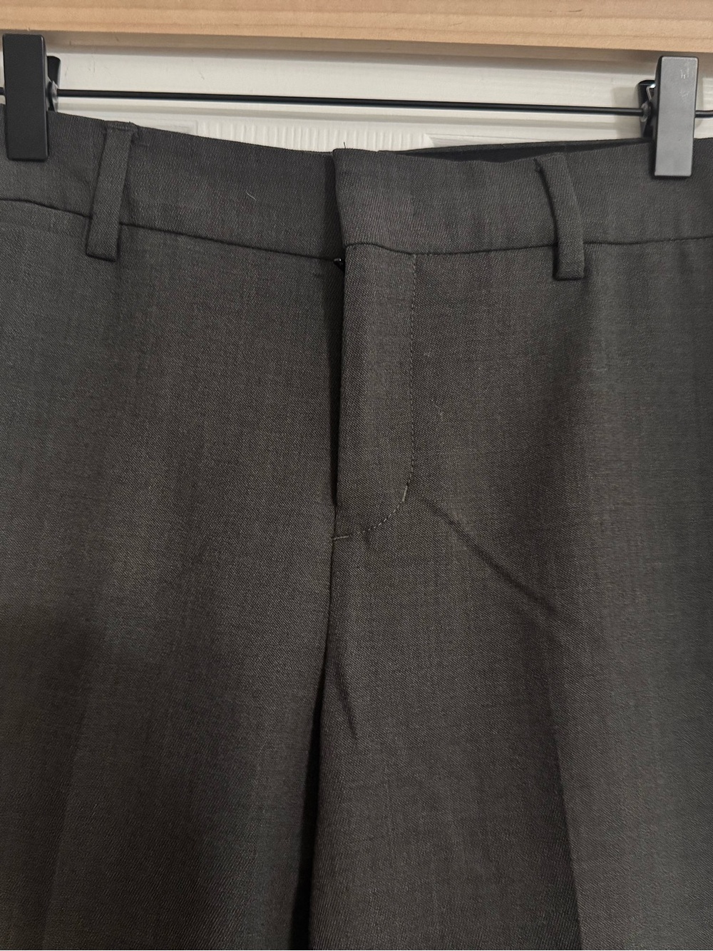 Vince Wool Blend Cropped Trousers Pants Dark Gray Size 6 - Picture 2 of 6